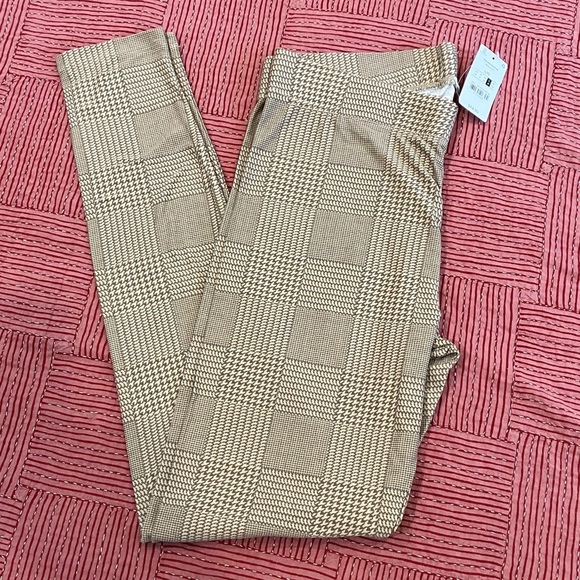 NWT Ardene women's large Tan plaid leggings - very soft fabric - Picture 12 of 15